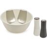 Joseph Joseph Salad Bowl with 2 Piece Servers & Mill Set - Stone