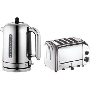 Dualit Classic 1.7 Litre Jug Kettle & 4 Slice Toaster Set - Polished Steel