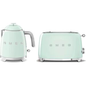 Smeg Mini Kettle & 2 Slice Toaster Set - Pastel Green