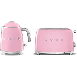 Smeg Mini Kettle & 2 Slice Toaster Set - Pink