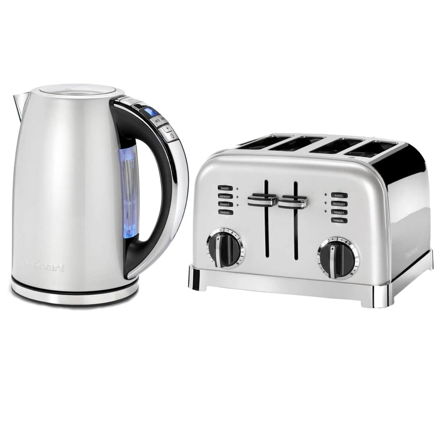Cuisinart Style Collection Multi-Temp Jug Kettle & 4 Slice Toaster Set - Frosted Pearl