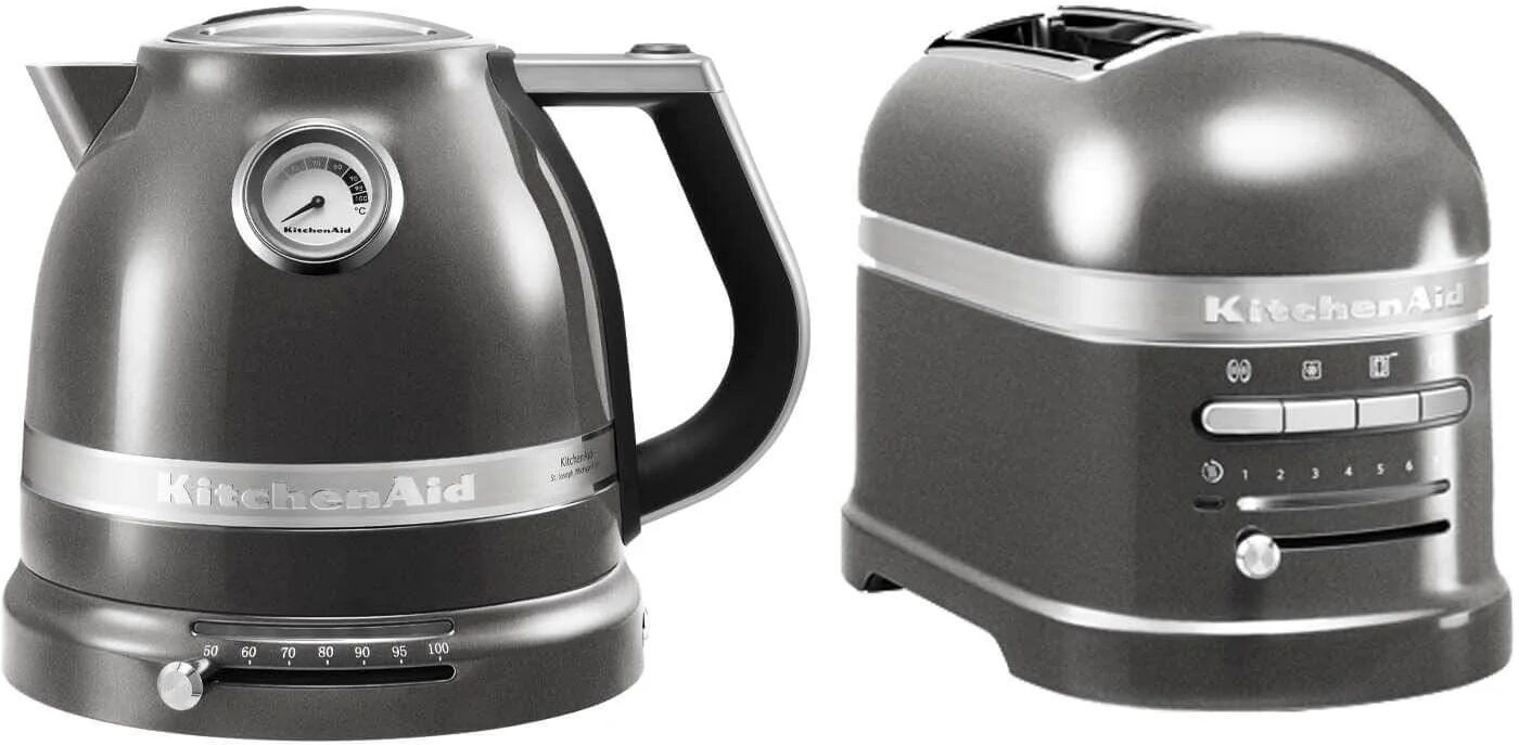 KitchenAid Artisan Kettle & 2 Slice Toaster Set - Medallion Silver