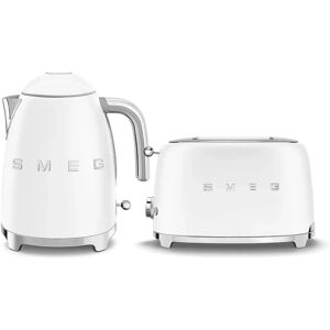 Smeg Jug Kettle & 2 Slice Toaster Set - Matte White