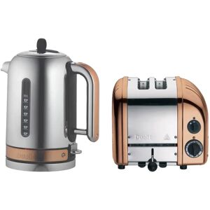 Dualit Classic 1.7 Litre Jug Kettle & 2 Slice Toaster Set - Copper & Chrome