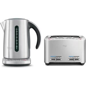 Sage Appliances Smart Kettle & 4 Slice Toaster Set - Stainless Steel