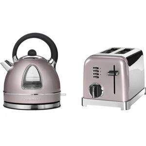 Cuisinart Style Collection Traditional Dome Kettle & 2 Slice Toaster Set - Vintage Rose