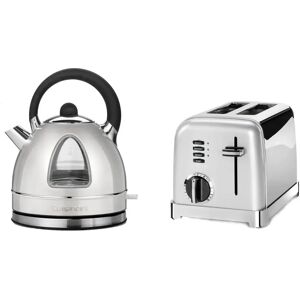 Cuisinart Style Collection Traditional Dome Kettle & 2 Slice Toaster Set - Frosted Pearl