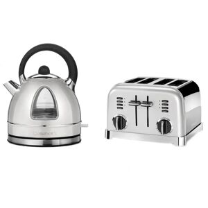 Cuisinart Style Collection Traditional Dome Kettle & 4 Slice Toaster Set - Frosted Pearl