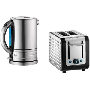 Dualit Architect 1.5 Litre Jug Kettle & 2 Slot Toaster Set - Black & Brushed Stainless Steel