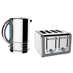 Dualit Architect 1.5 Litre Jug Kettle & 4 Slot Toaster Set - Grey & Stainless Steel