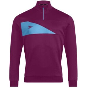 Mitre Delta Plus 1/4 Zip Top - Maroon/Sky