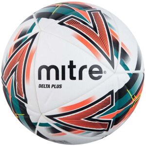 Mitre Delta Plus Football - White/Black/Dark Orange/Dark Green