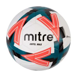 Mitre Impel Max Football - White/Black/Dark Orange/Dark Green