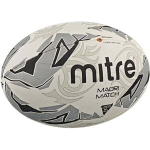 Mitre Maori Match Rugby Ball - White/Silver/Black