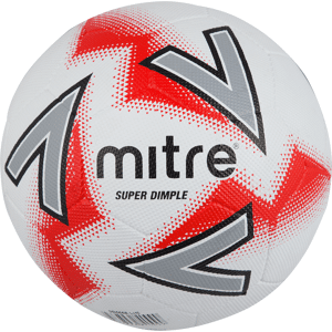 Mitre Super Dimple Football - WHITE/RED