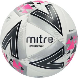 Mitre Ultimatch Plus Football - White/Silver/Pink