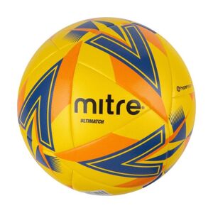Mitre Ultimatch One Football - Yellow/Dark Blue/Orange/Black