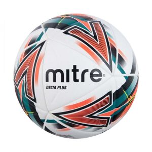 Mitre Delta Plus Football - White/Black/Dark Orange/Dark Green