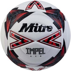 Mitre Impel Evo Football - WHITE/BLACK/BIB RED