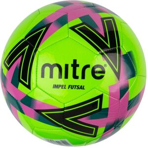 Mitre Impel Futsal Football - Light Green/Dark Green/Pink/Black