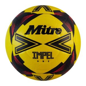 Mitre Impel One Football - FLUO YELLOW/BLACK/BIB RED