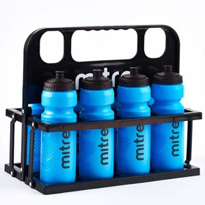 Mitre Foldable Plastic Crate & 8 Bottles - Cyan/Black