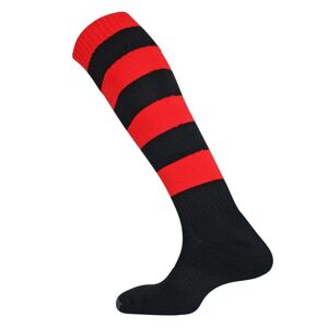 Mitre Mercury Hoop Sock - Black/Scarlet