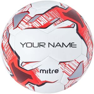 Mitre Personalised Football: The Perfect Gift - White/Red/Silver