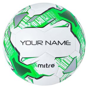 Mitre Personalised Football: The Perfect Gift - White/Emerald/Si
