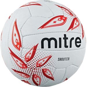 Mitre Shooter Netball - White/Ruby/Red