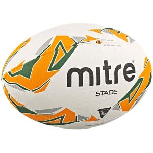 Mitre Stade Rugby Ball - White/Orange/Green