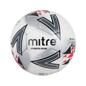 Mitre Ultimatch Futsal Football - WHITE/RED/BLACK