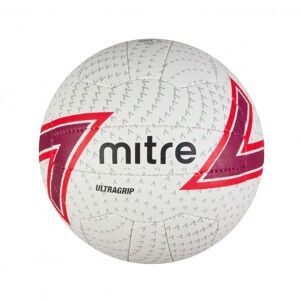 Mitre Ultragrip Netball - White/Red/Black