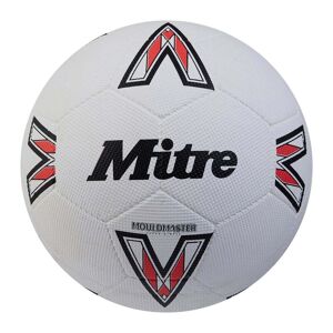 Mitre Super Dimple Football - WHITE/BLACK/BIB RED