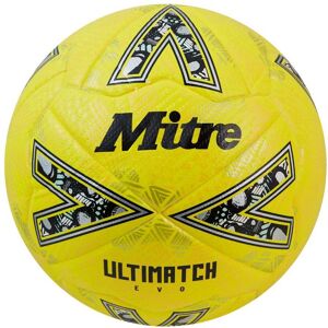 Mitre Ultimatch Evo Football - FLUO YELLOW/FLOODLIGHT YELLOW/GRITTY GO