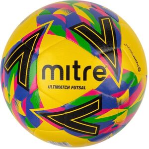 Mitre Ultimatch Futsal Football - Yellow/Blue/Light Green/Black