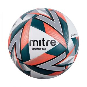 Mitre Ultimatch Max Football - White/Dark Orange/Dark Green/Black