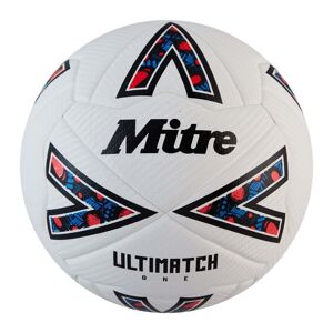 Mitre Ultimatch One Football - WHITE/BLACK/BIB RED