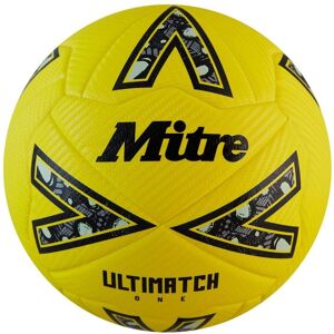 Mitre Ultimatch One Football - FLUO YELLOW/BLACK/CIRCULAR GREY