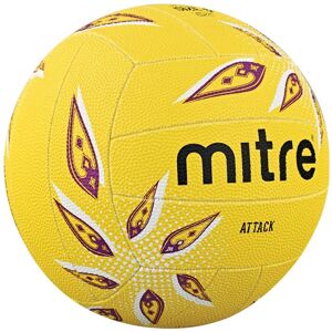 Mitre Attack Netball - Yellow/White/Purple