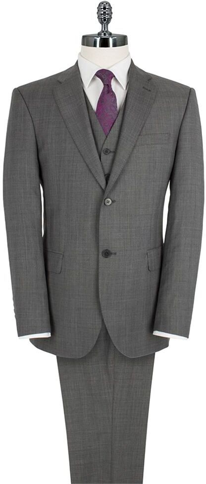 Jeff Banks Grey Prince of Wales Check Regular Fit Suit Jacket 42S Grey Mens