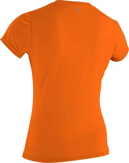 O'Neill Skins S/S Womens Sun Rash Guard (Papaya) - Orange - Size: Large