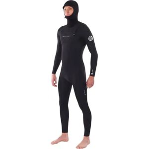 Rip Curl Patrol 5mm Hooded Chest Zip Wetsuit (Black)  - Black - Size: LT