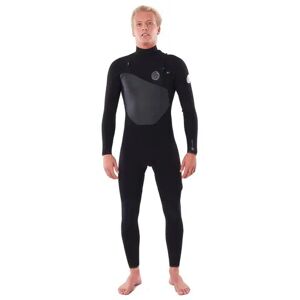 Rip Curl 3/2mm Chest Zip Wetsuit (Black)  - Black - Size: Large