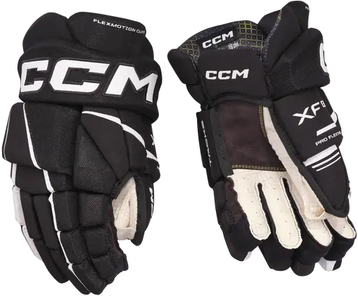 CCM Tacks XF 80 Hockey Gloves (Black) - Black;White - Size: 13"