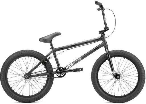 Kink Gap 20" BMX Freestyle Bike (Matte Black Patina)  - Black;White - Size: 20.5"