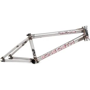 Bone Deth Machine Freestyle BMX Frame (Matt Trans Raw)  - Silver - Size: 20.6