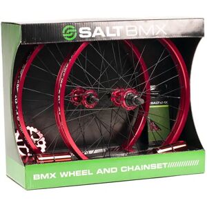 Salt Valon BMX Wheel/Chain Set (Red)  - Red