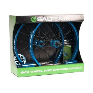 Salt Valon BMX Wheel/Chain Set (Cyan)  - Blue