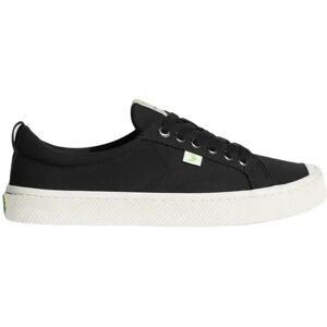 Cariuma OCA Low Womens Skate shoes (Black Canvas)  - Black;White - Size: 4 EU